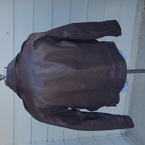 RRL Double RL Dark Brown Goat Leather XL Mens‎ Workwear Moto Flight Jacket RARE - Picture 8 of 14